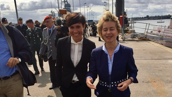Den 22. august møtte forsvarsminister Ine Marie Eriksen Søreide sin tyske kollega, Ursula von der Leyen, til et bilateralt møte for å markere starten på det norsk-tyske maritime forvarsmateriellsamarbeidet.