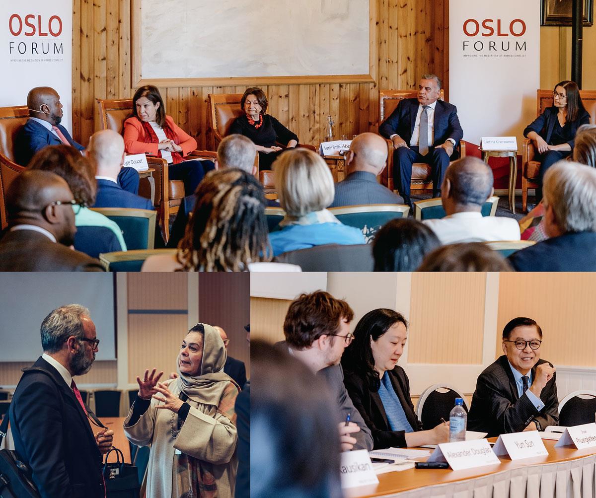 Participantes en un encuentro durante el Foro de Oslo, ce-lebrado en 2022 y 2024