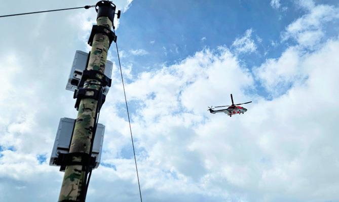 Et foto som viser test av mobile basestasjoner.