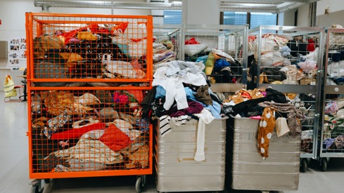 Bilde av klær som skal til gjenbruk