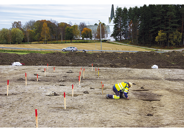 Figur 4.6 Arkeologisk utgraving i forbindelse med utbygging av ny E18 i Vestfold
