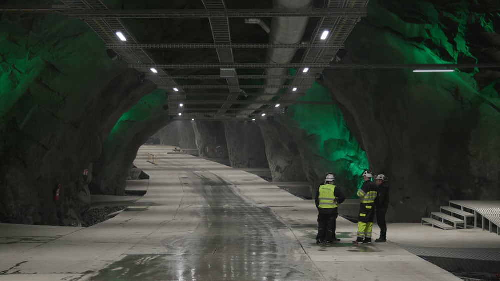 Figur 4.4 Lefdal Mine Datacenter er bygd i en nedlagt gruve mellom Måløy og Nordfjordeid.
