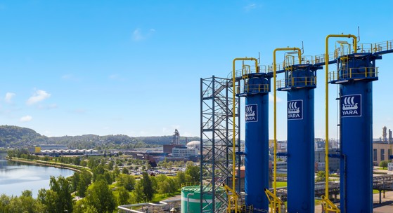 Yaras ammoniakkanlegg i Porsgrunn.