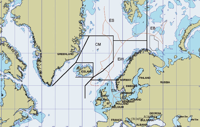Figur 2.1 IWC sine forvaltningsområde