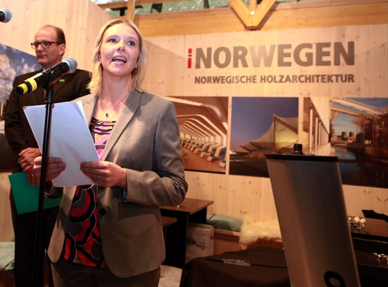 Landbruks- og matminister Sylvi Listhaug åpnet Norges stand på Grüne Woche 2014 
