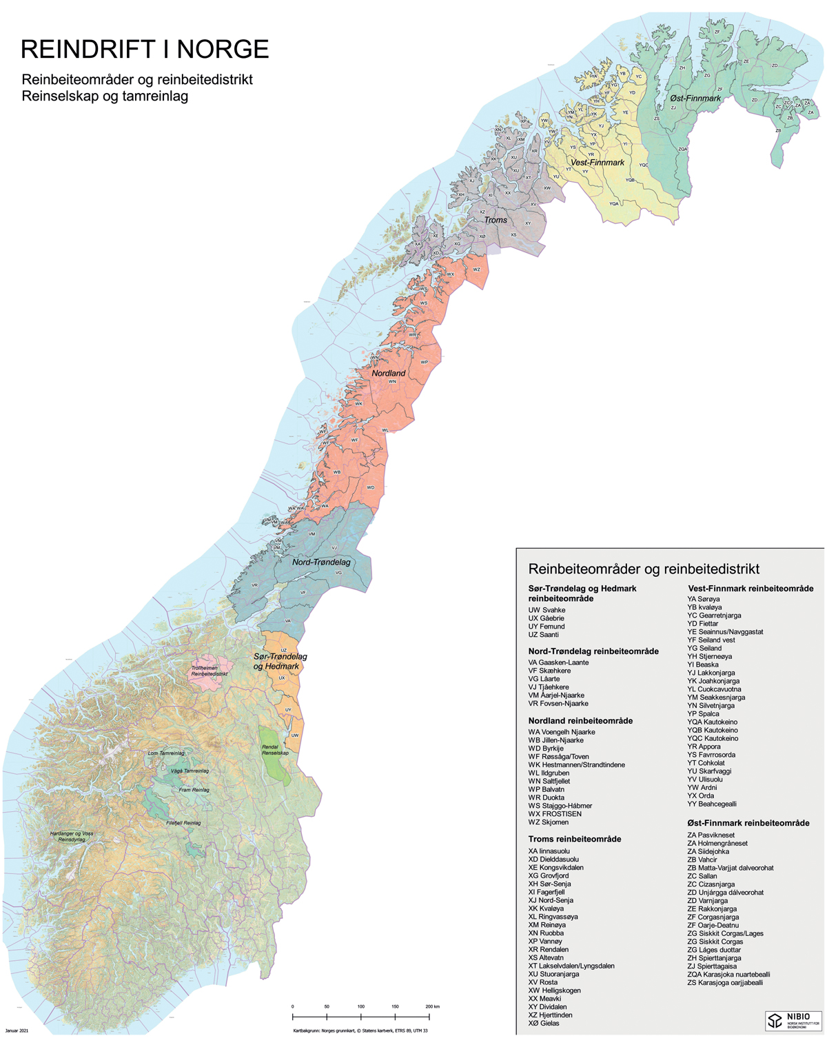 Figur 3.2  Reindrift i Norge
