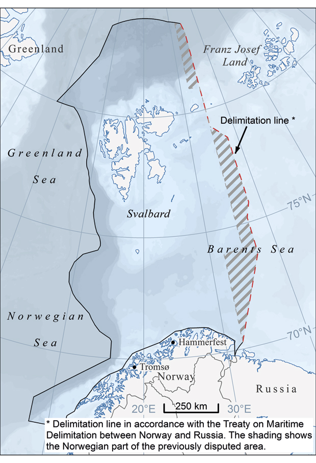 Figure 3.3 The Norwegian part of the previously disputed area