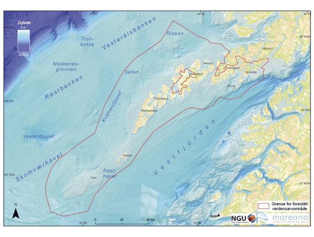 Figur 4.16 Kart over mulig verdensarvområde