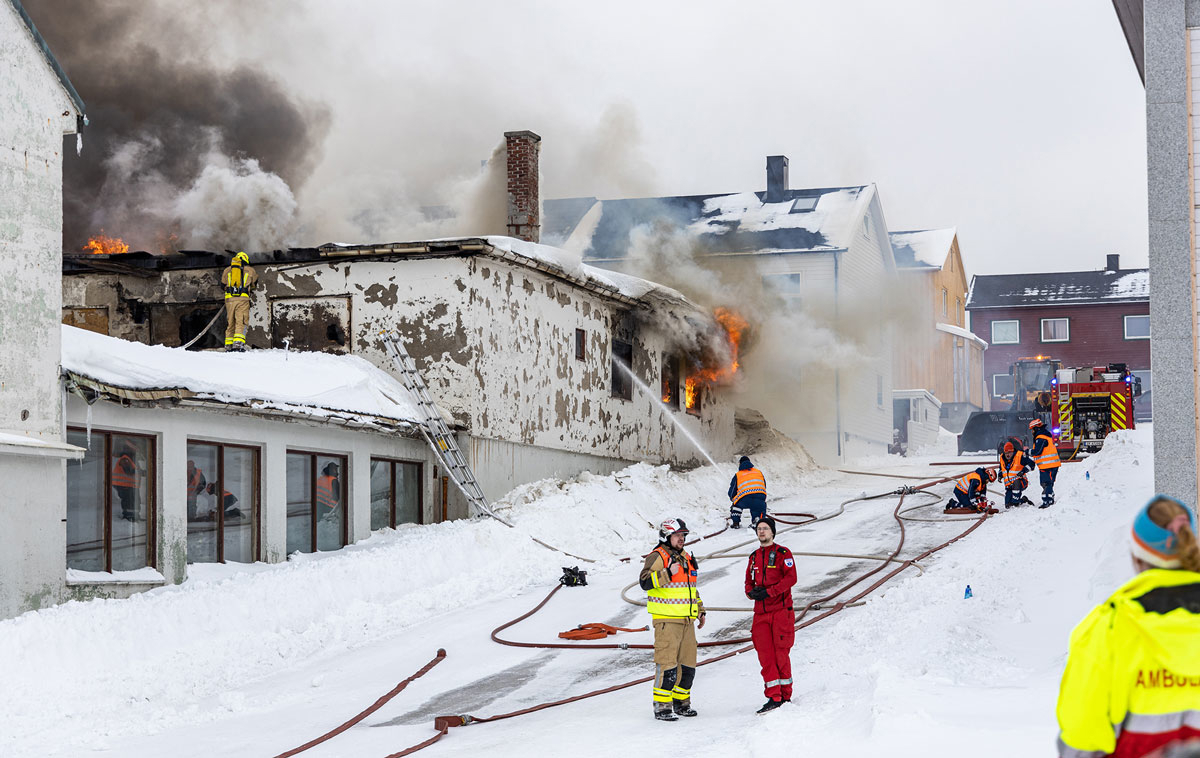 Figur 6.1 Bygningsbrann i Vardø sentrum i 2022.