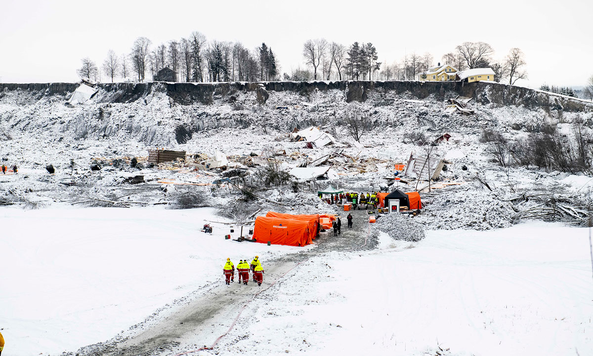 Figur 6.4 Kvikkleireskredet i Gjerdrum kommune i 2020.