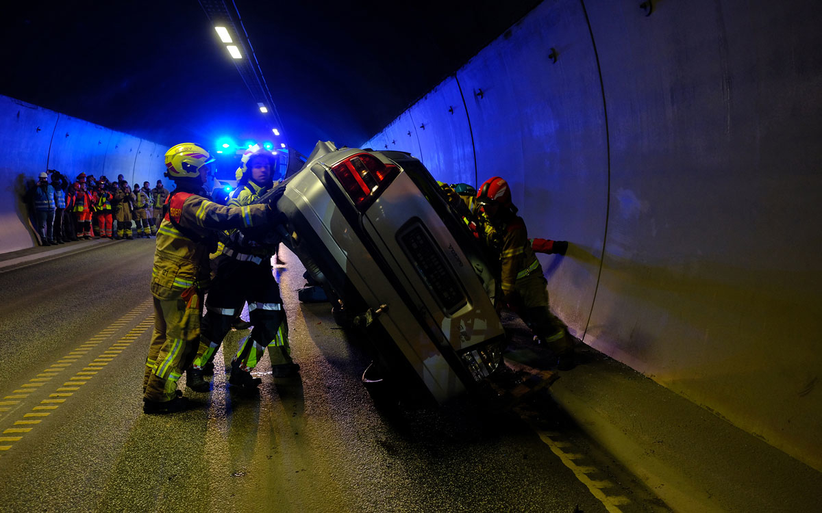 Figur 7.6 Øvelse i Strømsåstunnelen i Drammen kommune.