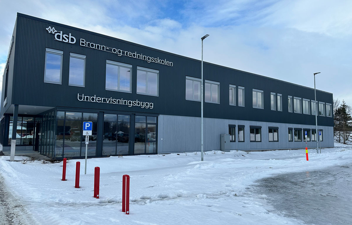 Figur 8.1 Det nye undervisningsbygget til Brann- og redningsskolen i Tjeldsund.