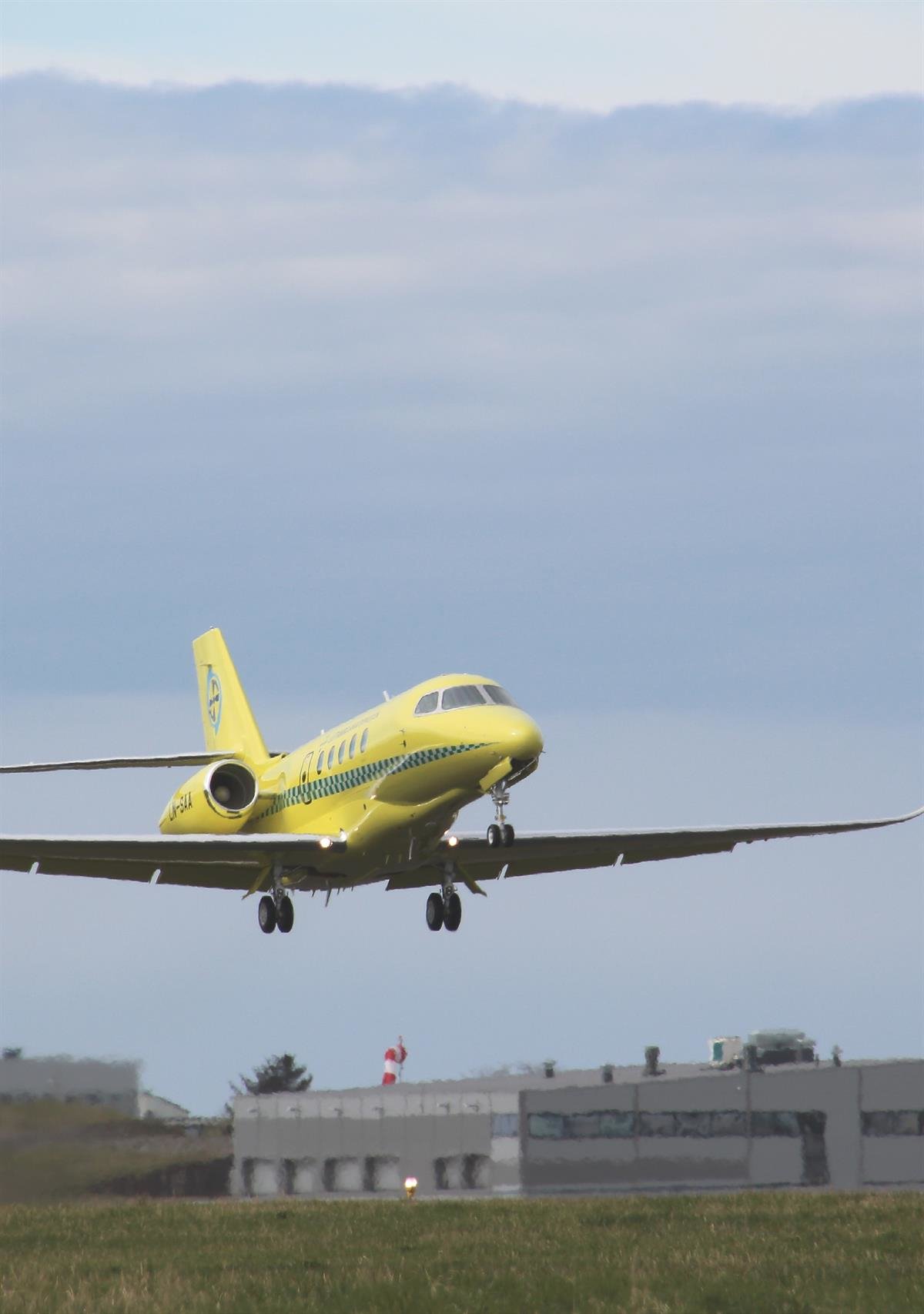 Photo of a Norwegian Air Ambulance Service airplane.