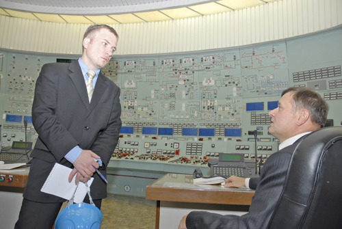 Figur 3.6 Statens strålevern på besøk hos
 Kola kjernekraftverk.