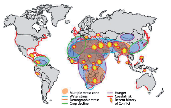 Figure 5.1 Risk zones for complex environmental crises