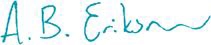 Signatur, A. B. Eriksen