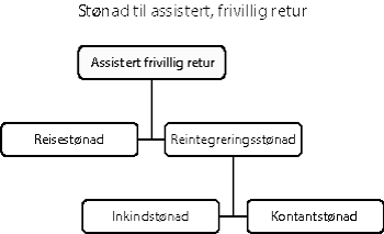 Figur 2.10 Oversikt over stønader til assistert frivillig retur. 