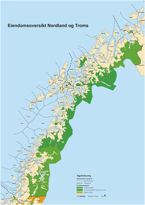 Figur 14.2 Statsgrunn i Nordland og Troms