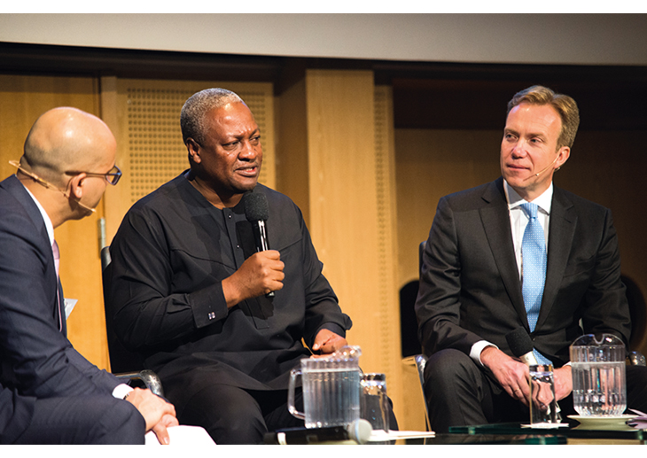 Figur 4.2 Norge, Oslo. Ghanas president John Dramani Mahama og utenriksminister Børge Brende under NABA-konferansen i 2014.
