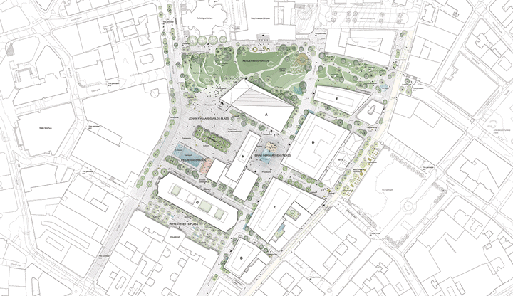 Figur 2.10 Skisse av nytt regjeringskvartal

