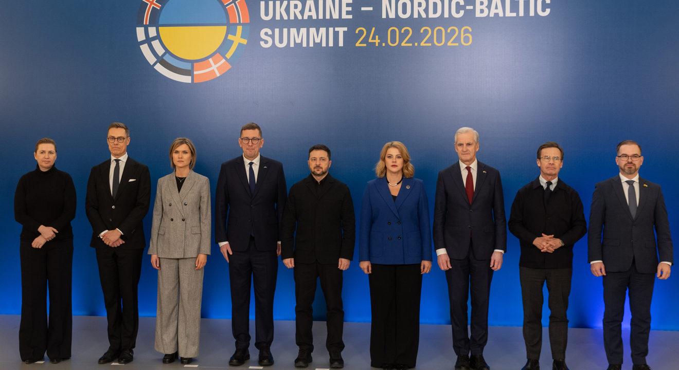 Bilde av nordisk-baltiske ledere i Kyiv