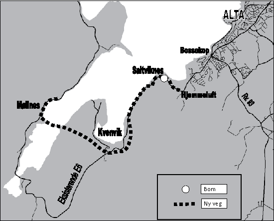 Figur  Kart E6 Møllnes – Kvenvik – Hjemmeluft