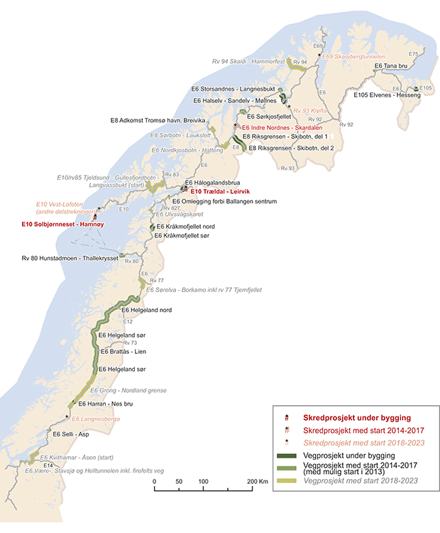 Figur 15.4 Vegprosjekt Nord-Norge 2014–2023