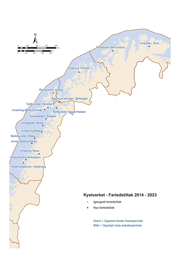 Figur 15.8 Farledsprosjekt Nord-Norge 2014–2023