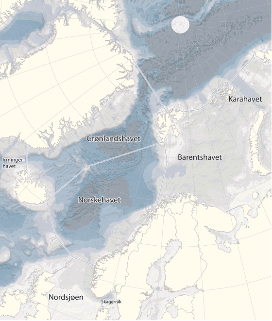 Figur 1.1 Dei nordaustatlantiske havområda
