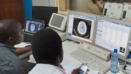 Digital tools in use at Kamuzu Central Hospital in Malawi. Credit: Ken Opprann, Norad
