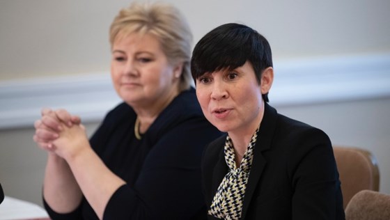 Statsminister Erna Solberg og utenriksminister Ine Eriksen Søreide