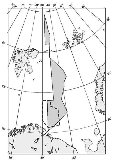 Figur 3.1 Gråsonen (stiplet linje)