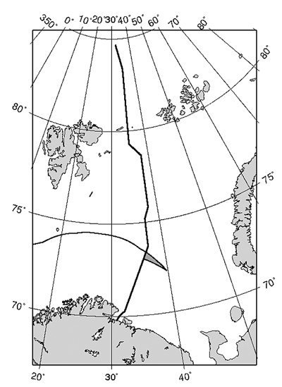 Figur 9.1 Det særskilte området (markert med grått)