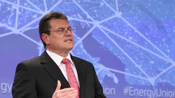 Visepresident for energiunionen Maroš Šefčovič på pressekonferansen 25. februar 2015 Foto: European Union 2015