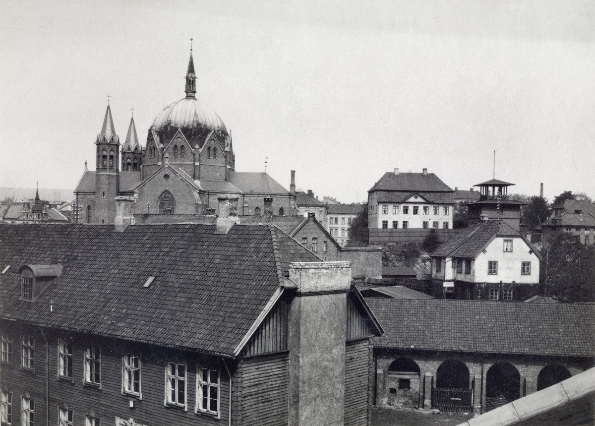 Militærhospitalets østgavl 1910
