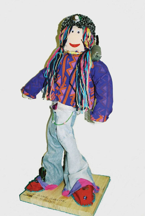 Figur 4.2 «Jente med rotte». Elevoppgåve frå Øystre
 Slidre, Oppland.