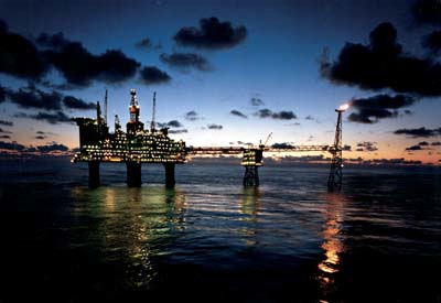 Figure 3.1 The Sleipner platform in the North Sea.