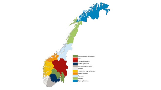 Fylkene i Norge 1.1.2020