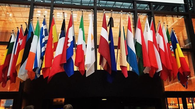 Flaggene til EU medlemsland