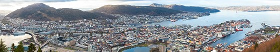 Panoramabilde over Bergen