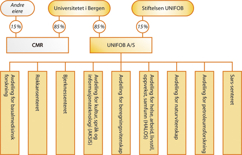 Figur 10.6 Organisasjonskart UNIFOB A/S.