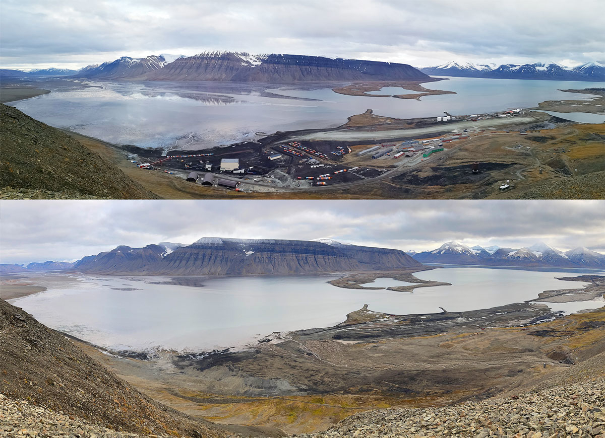 Figure 1.3 Svea before and after cleanup.