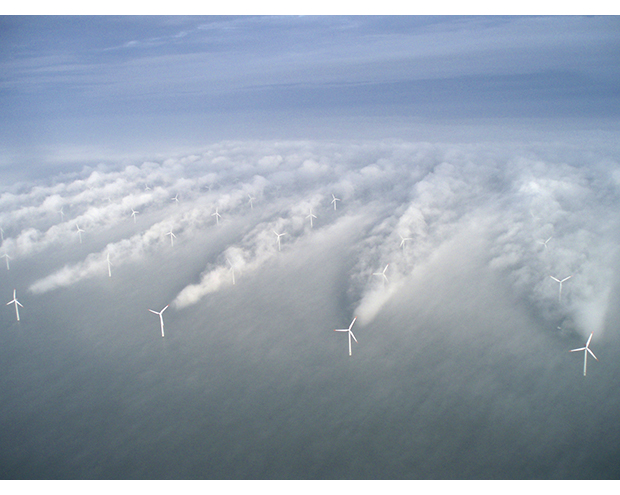 Figure 4.10 Turbulence from Horns Rev offshore wind farm.
