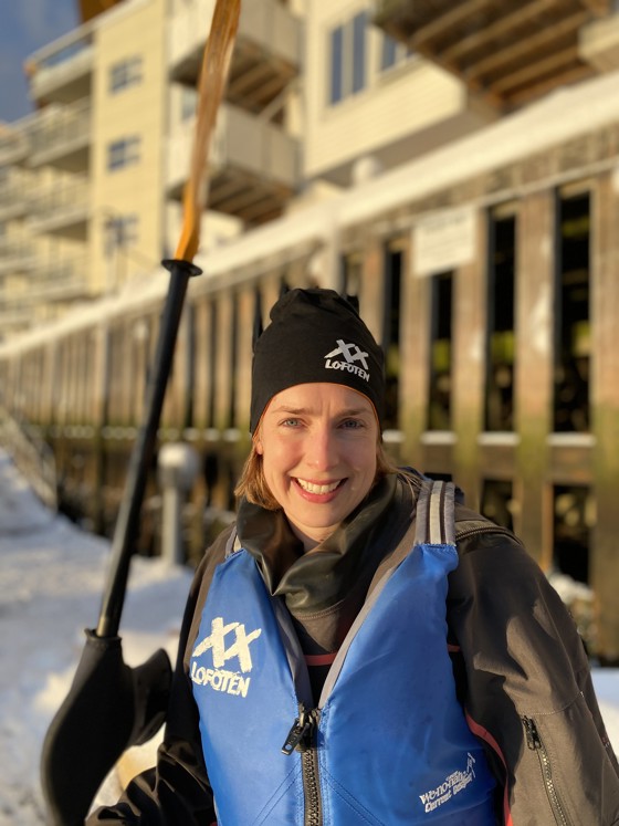 Iselin Nybø med redningsvest