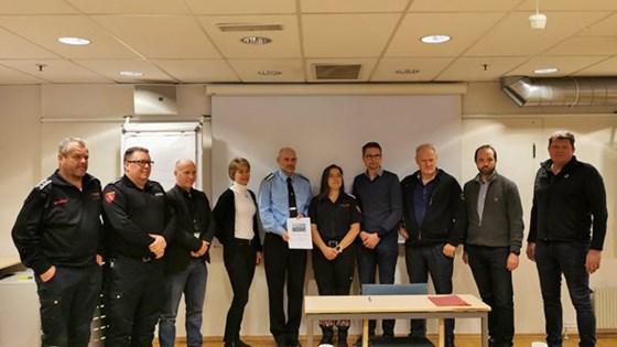 Signering av samarbeidsavtale mellom brannvesen, skognæringen og Statsforvalteren i Innlandet. 