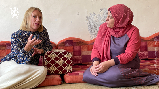 Utenriksminister Anniken Huitfeldt møtte flyktninger i Jordan