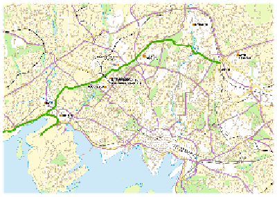 Figure 4.4 Proposed green, bicycle corridor through the city of Oslo.