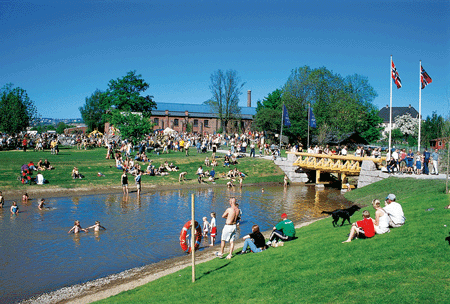 Figure 5.6 The Medieval Park and the new Water Surface in the ancient Oslo. This area is centrally located in Oslo, and has been characterised by heavy traffic and deterioration for the last decades. The Medieval Park, containing several cultural heritages, and...