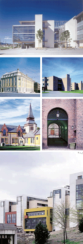 Figure 6.3 The State develops major projects through Statsbygg, Directorate of Public Construction and Property. Statsbygg utilises the opportunity to enhance high quality in public places. The illustration shows some of the buildings that are finalised recentl...