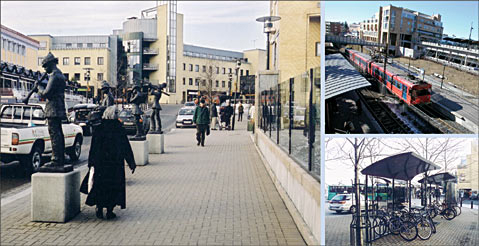 Figur 4.6 Stedet Bekkestua med ny bolig- og næringsvirksomhet rundt kollektivknutepunkt med T-bane og ny busstasjon.